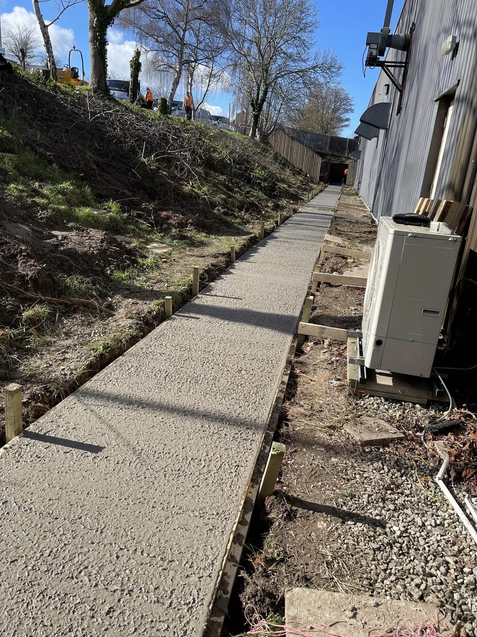 Commercial Concrete Pathway Bodelwyddan North Wales - Kevco Construction